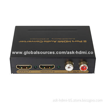 HDMI Splitter to RCA, Supports 3 Modes of EDID Management for Audio Formats